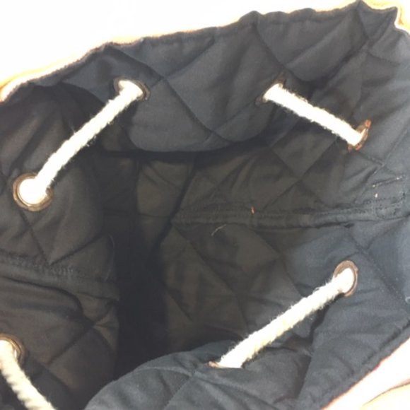 Boho Quilted Multi-Colored Drawstring Backpack Shoulder Bag 14"x9"x16.5" - Picture 13 of 16